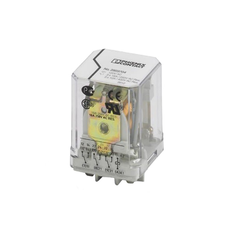 1 pcs : 2903704 - RELAY GEN PURPOSE 3PDT 16A 120V