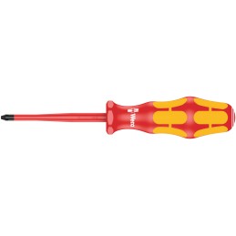 1 pcs - Wera Phillips Insulated Screwdriver, PH1 Tip, 80 mm Blade, VDE/1000V, 178 mm Overall