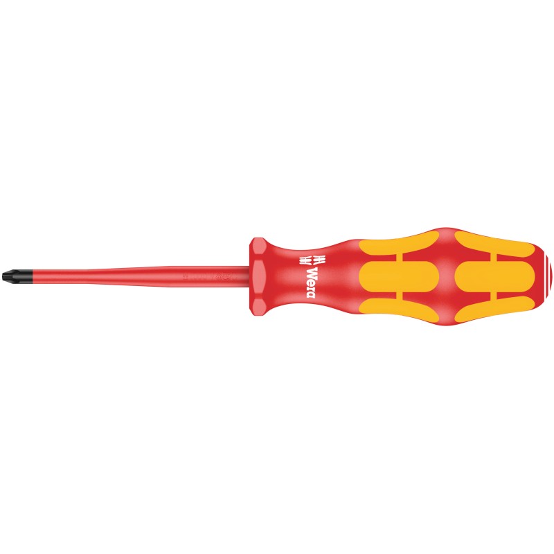 1 pcs - Wera Phillips Insulated Screwdriver, PH1 Tip, 80 mm Blade, VDE/1000V, 178 mm Overall