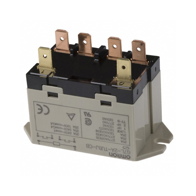 1 pcs : G7L-2A-TUB-J-CB-AC100/120 - RELAY GEN PURPOSE DPST 25A 120V