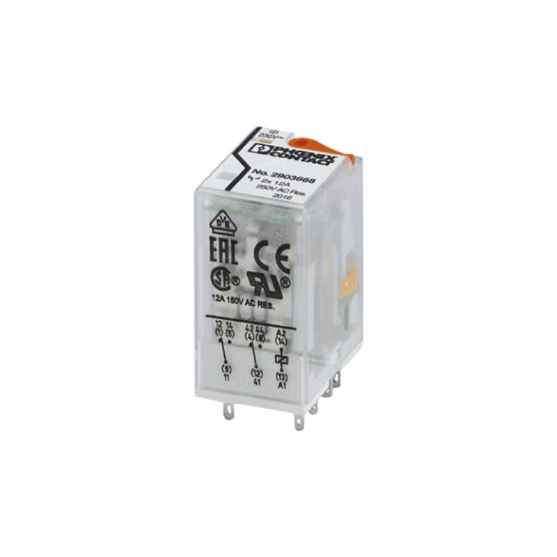 1 pcs : 2903668 - RELAY GEN PURPOSE DPDT 12A 230V
