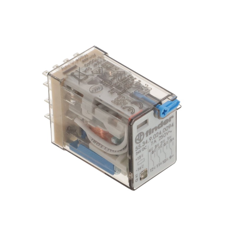 1 pcs : 55.34.9.024.0094 - RELAY GEN PURPOSE 4PDT 7A 24V