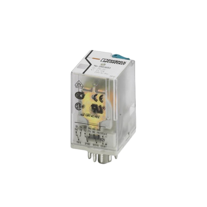 1 pcs : 2903693 - RELAY GEN PURPOSE 3PDT 10A 24V