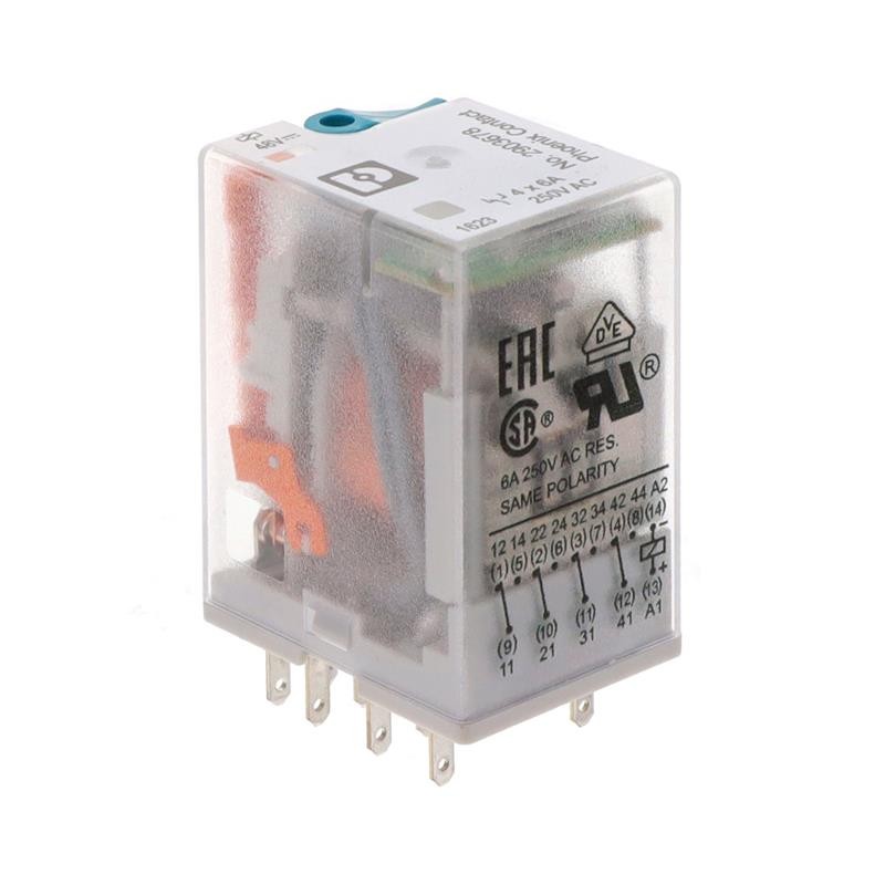 1 pcs : 2903678 - RELAY GEN PURPOSE 4PDT 6A 48V