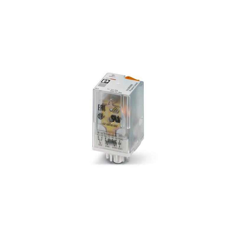 1 pcs : 2903696 - RELAY GEN PURPOSE 3PDT 10A 230V