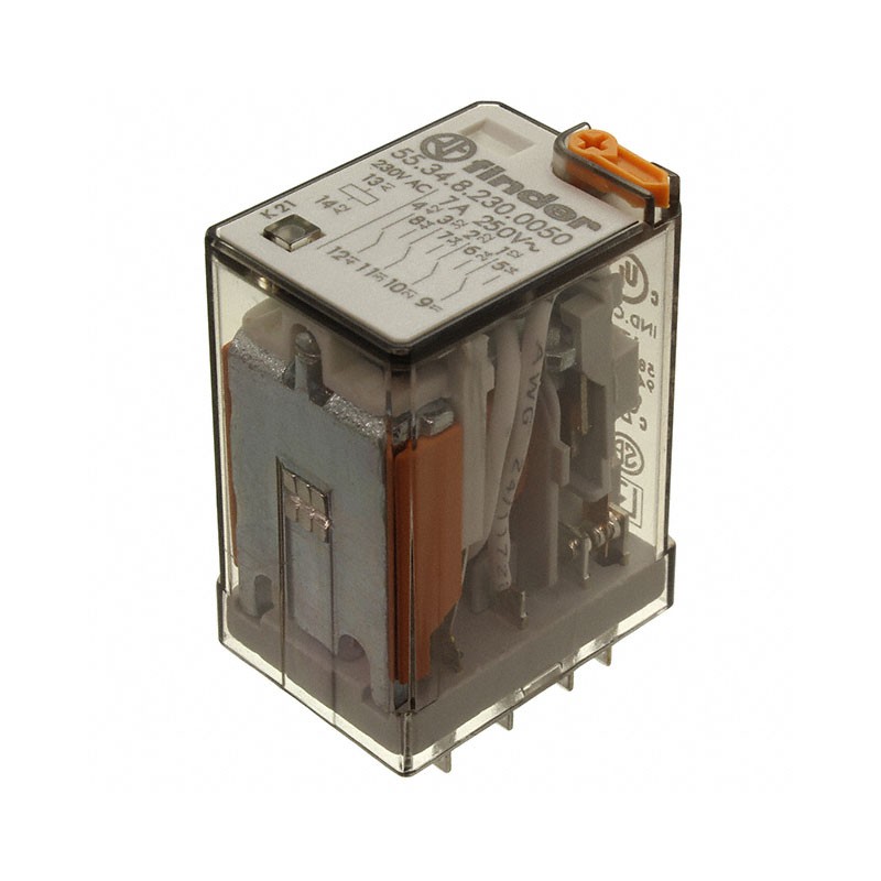 1 pcs : 55.34.8.230.0050 - RELAY GEN PURPOSE 4PDT 7A 230V