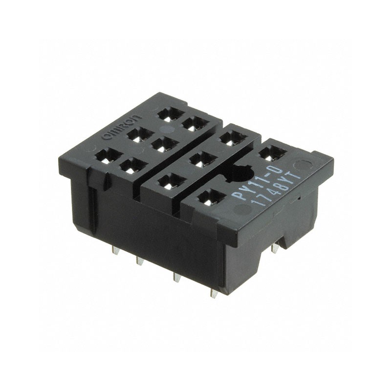 1 pcs : PY11-02 - RELAY SOCKET 11 POS THROUGH HOLE