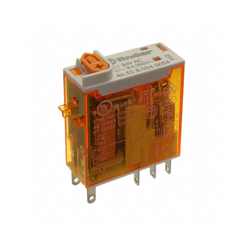 1 pcs : 46.52.8.024.0054 - RELAY GEN PURPOSE DPDT 8A 24V