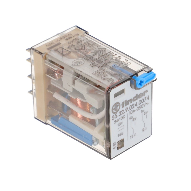 1 pcs : 55.32.9.024.0074 - RELAY GEN PURPOSE DPDT 10A 24V
