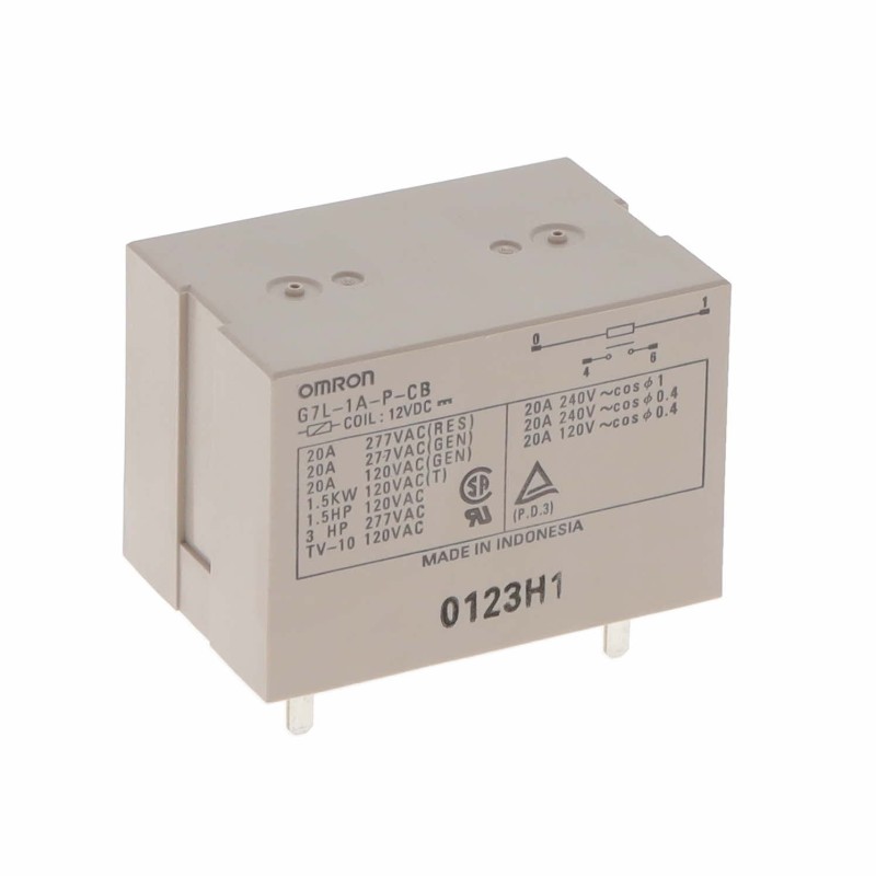 1 pcs : G7L-1A-P-CB DC12 - RELAY GEN PURPOSE SPST 20A 12V