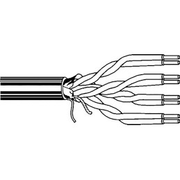 1 Box of 304 M - Belden Multipair Industrial Cable, 1 Pairs, 0.25 mm², 2 Cores, 24 AWG, Screened, 305m, Chrome Sheath