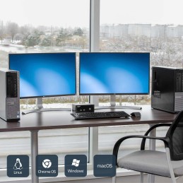 1 pcs - StarTech.com 2 Port Dual Monitor USB DisplayPort KVM Switch, 3.5 mm Stereo 3840 x 2160 Maximum Resolution