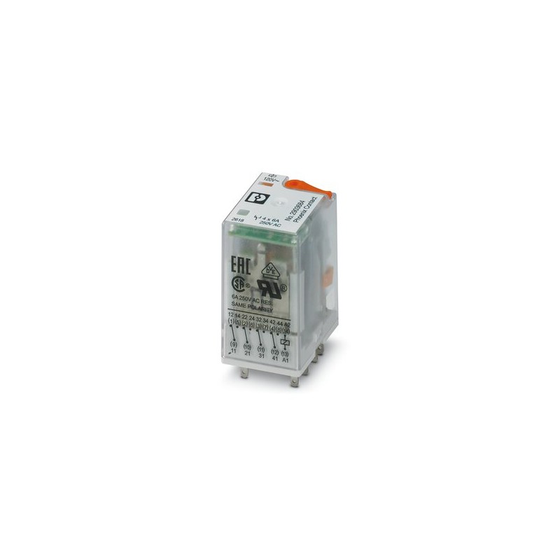 1 pcs : 2903684 - RELAY GEN PURPOSE 4PDT 6A 120V