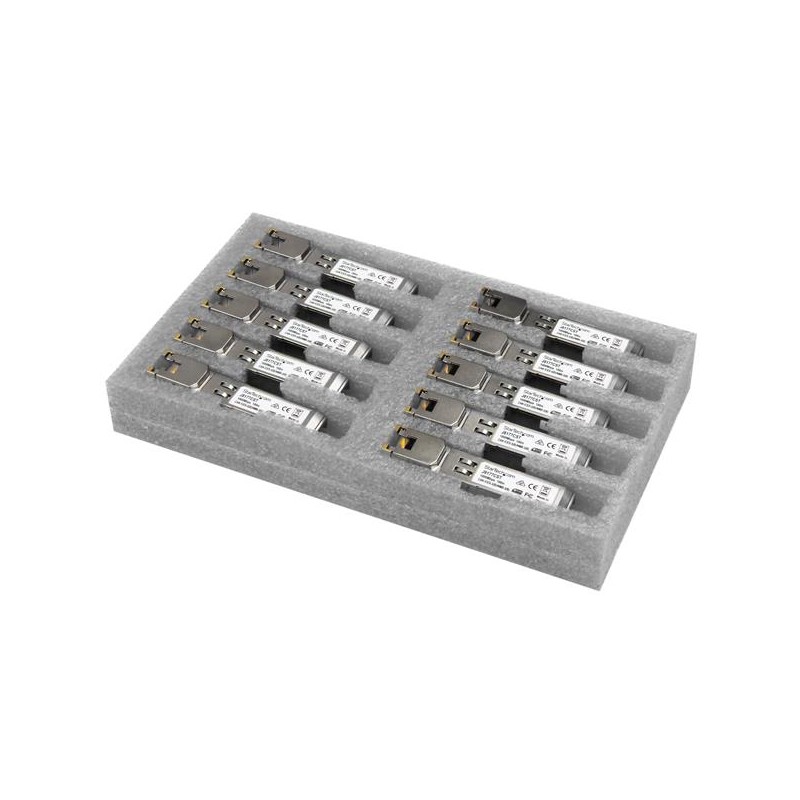10 pcs - StarTech.com HPE Compatible RJ45 Copper SFP Transceiver Module, Full Duplex, 1000Mbit/s