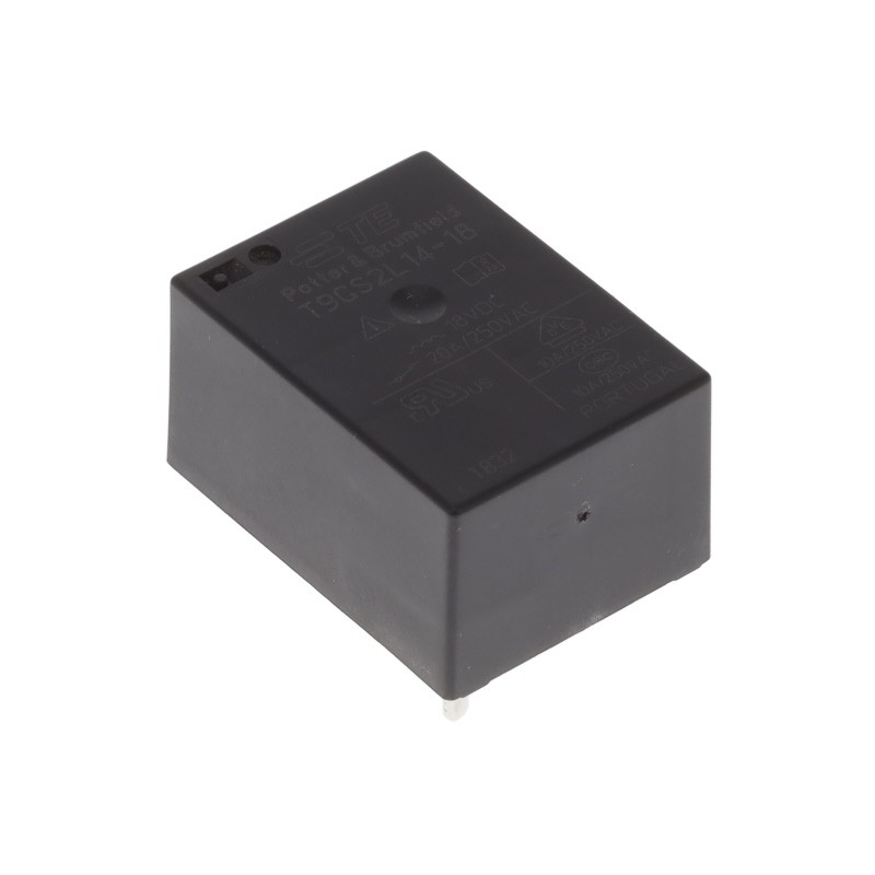 1 pcs : T9GS2L14-18 - RELAY GEN PURPOSE SPST 20A 18V