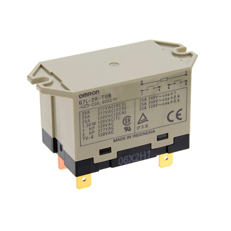 1 pcs : G7L-2A-TUB DC6 - RELAY GEN PURPOSE DPST 25A 6V