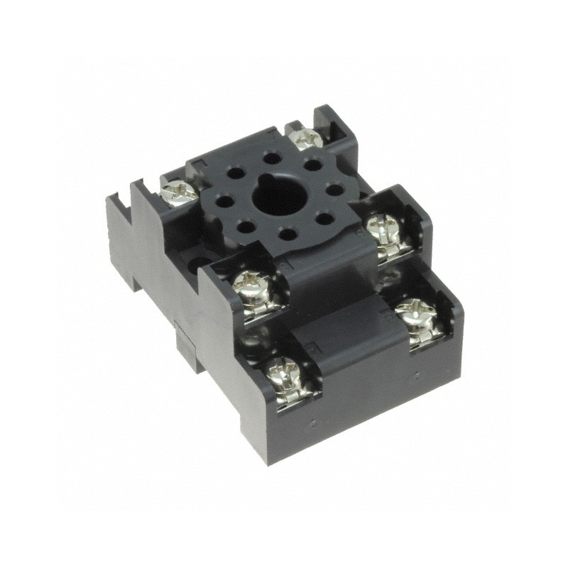 1 pcs : SR2P-05 - RELAY SOCKET 8 POSITION DIN RAIL