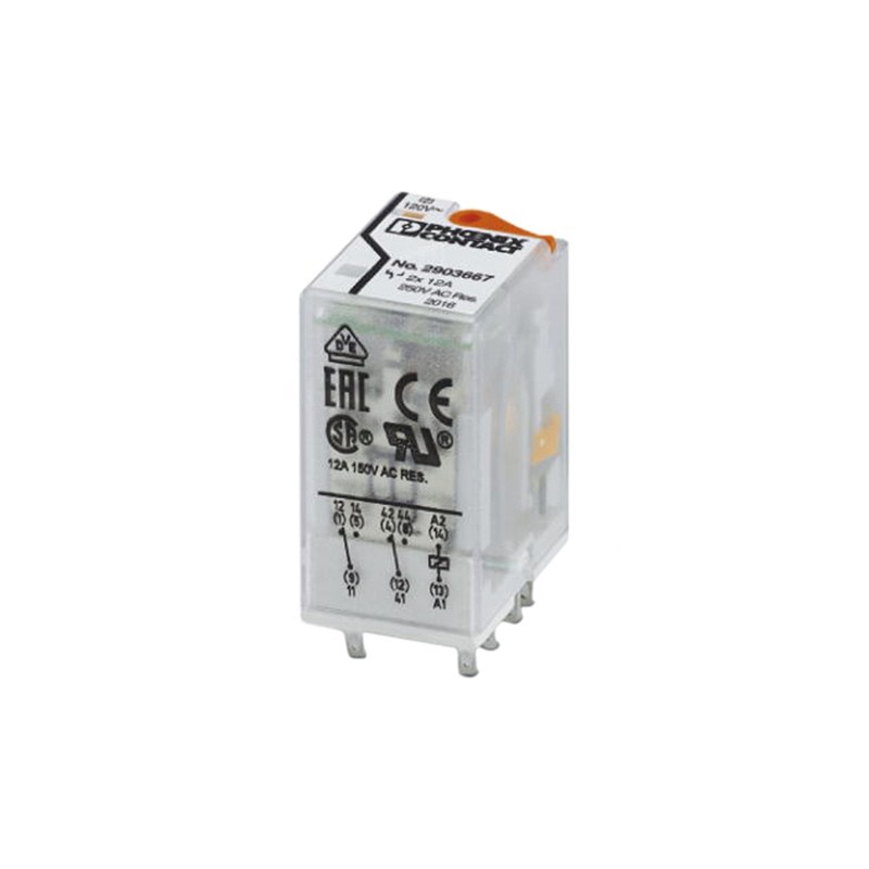 1 pcs : 2903667 - RELAY GEN PURPOSE DPDT 12A 120V