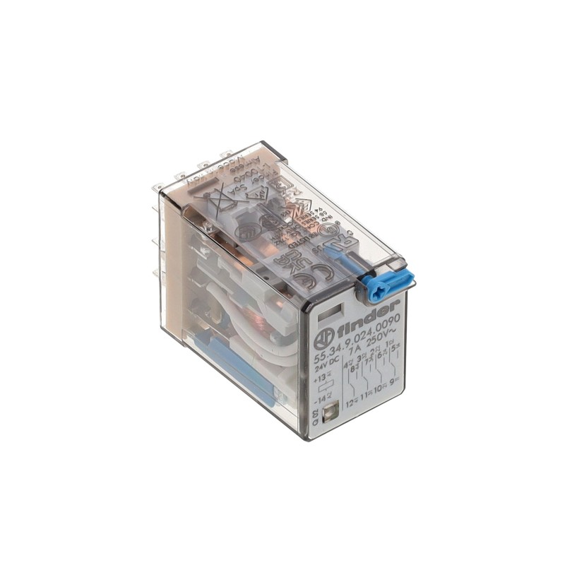 1 pcs : 55.34.9.024.0090 - RELAY GEN PURPOSE 4PDT 7A 24V