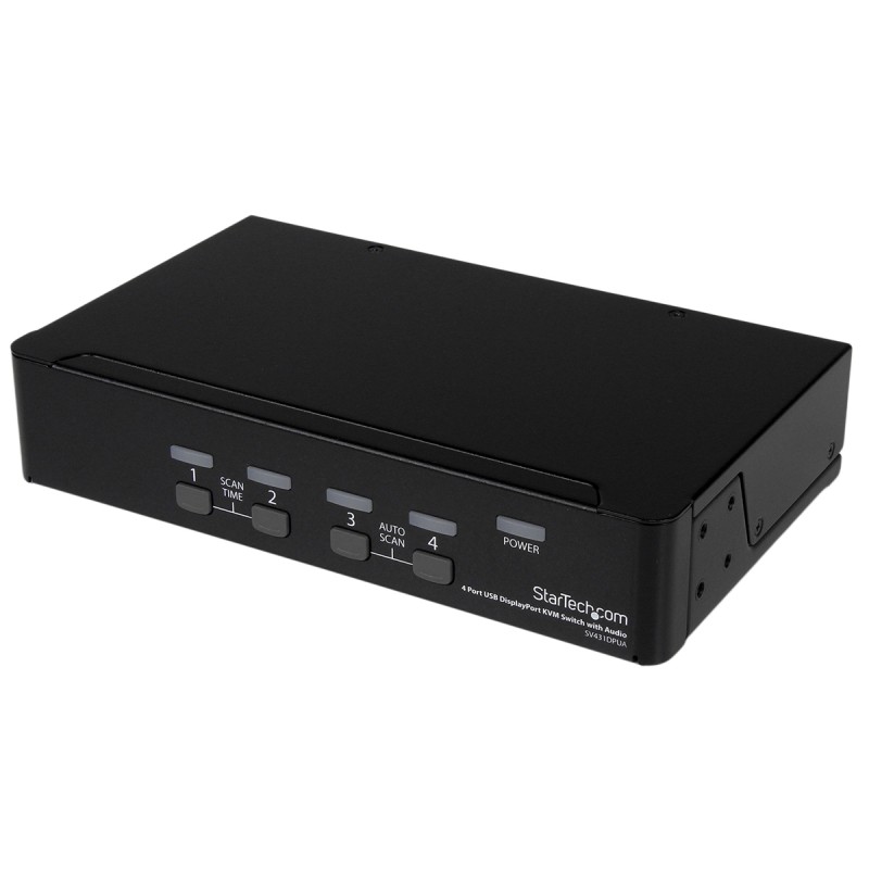 1 pcs - StarTech.com 4 Port USB DisplayPort KVM Switch, 3.5 mm Stereo 2560 x 1600 Maximum Resolution