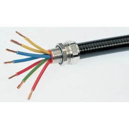 1 Reel of 10 M - Adaptaflex Flexible, Liquid Tight Conduit, 20mm Nominal Diameter, Galvanised Steel, Black