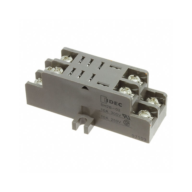 1 pcs : SH2B-02 - RELAY SOCKET 8 POS CHASSIS MOUNT