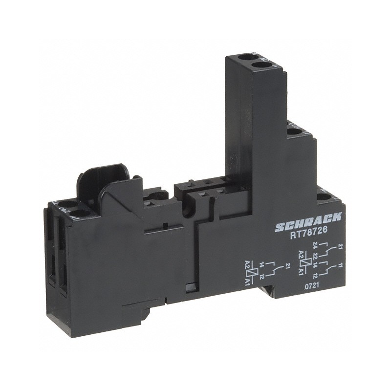 1 pcs : 6-1415035-1 - RELAY SOCKET 8 POSITION DIN RAIL