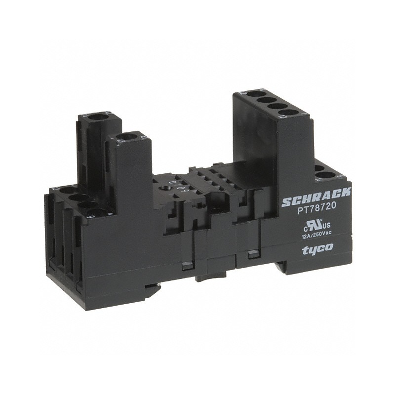 1 pcs : 6-1415034-1 - RELAY SOCKET 8 POSITION DIN RAIL
