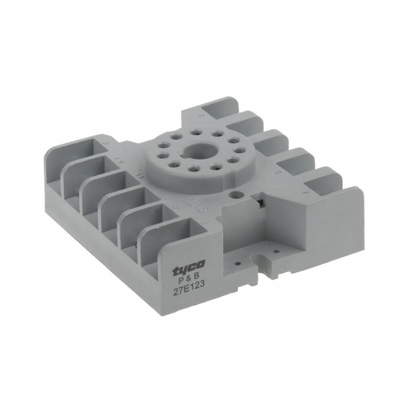 1 pcs : 27E123 - RELAY SOCKET 11 POS CHASSIS MT