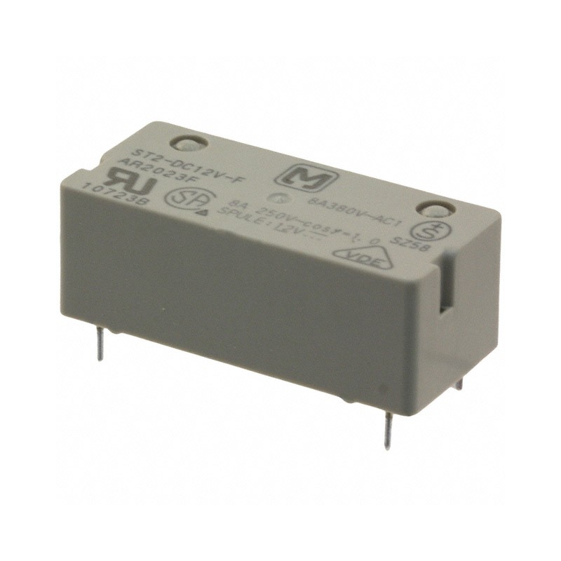 1 pcs : ST2-DC12V-F - RELAY GEN PURPOSE DPST 8A 12V