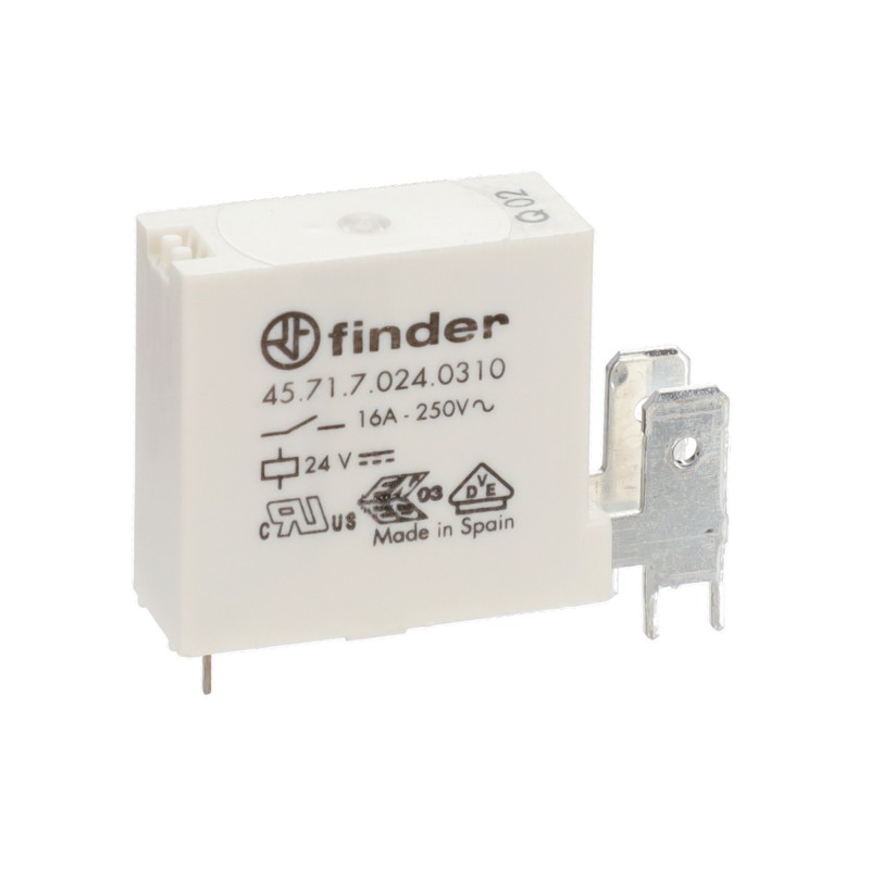 1 pcs : 45.71.7.024.0310 - RELAY GEN PURPOSE SPST 16A 24V