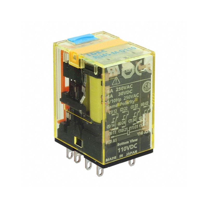 1 pcs : RU4S-C-A24 - RELAY GEN PURPOSE 4PDT 6A 24V