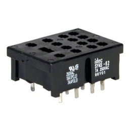 1 pcs : SY4S-62 - RELAY SOCKET 14 POS THROUGH HOLE