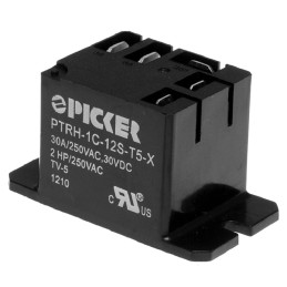1 pcs : PTRH-1C-12S-T5-X - RELAY GEN PURPOSE SPDT 30A 12V
