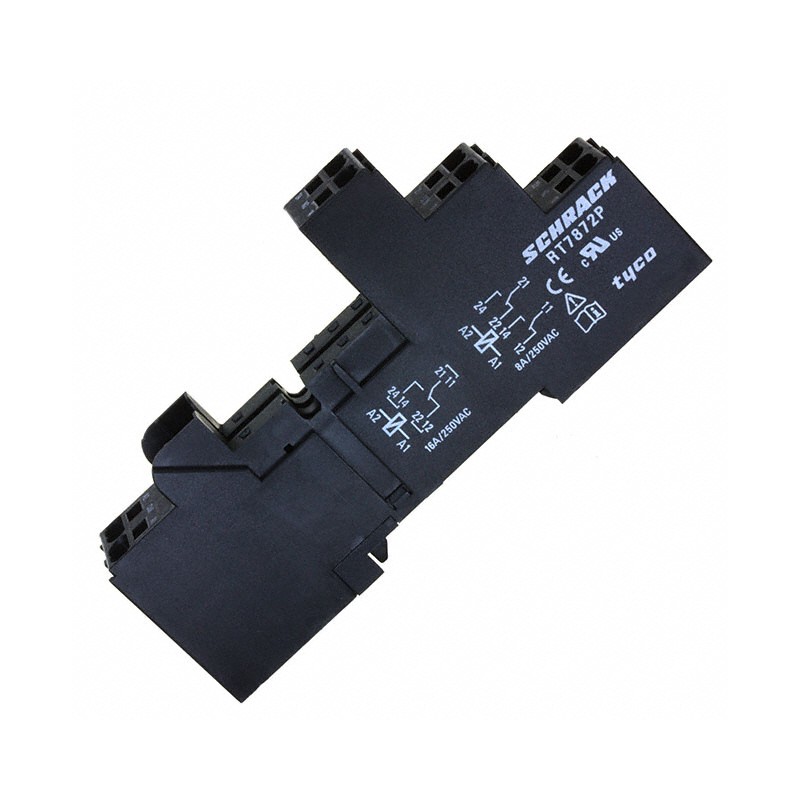 1 pcs : 1860200-1 - RELAY SOCKET 8 POSITION DIN RAIL
