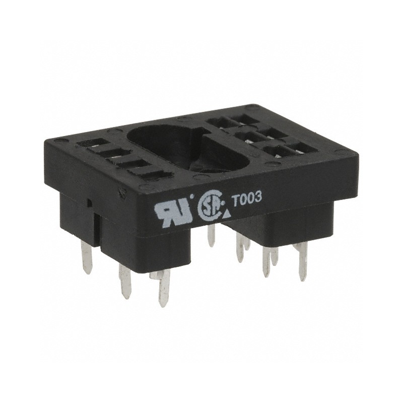 1 pcs : 27E128 - RELAY SOCKET 10 POS THROUGH HOLE