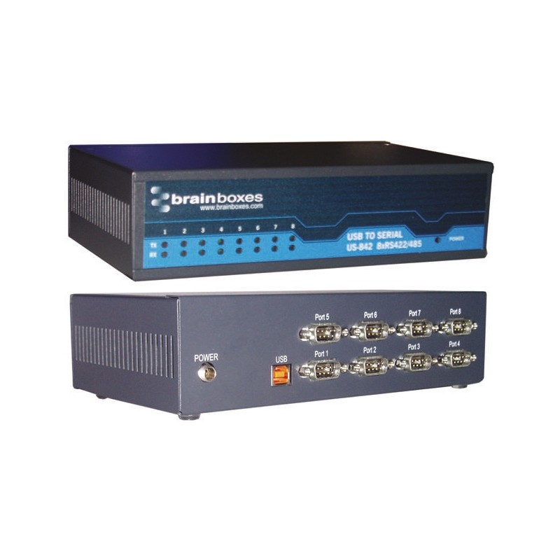 1 pcs - Brainboxes RS422, RS485 USB B Female to DB-9 Male Interface Converter