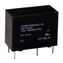 1 pcs : J105D1CS24VDC.45 - RELAY GEN PURPOSE SPDT 10A 24V