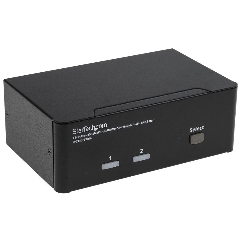 1 pcs - StarTech.com 2 Port Dual Monitor USB DisplayPort KVM Switch, 3.5 mm Stereo 2560 x 1600 Maximum Resolution