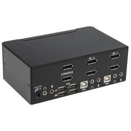 1 pcs - StarTech.com 2 Port Dual Monitor USB DisplayPort KVM Switch, 3.5 mm Stereo 2560 x 1600 Maximum Resolution