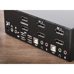 1 pcs - StarTech.com 2 Port Dual Monitor USB DisplayPort KVM Switch, 3.5 mm Stereo 2560 x 1600 Maximum Resolution