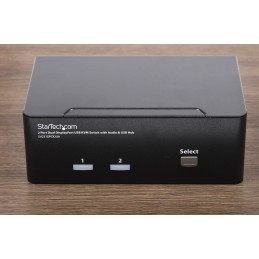 1 pcs - StarTech.com 2 Port Dual Monitor USB DisplayPort KVM Switch, 3.5 mm Stereo 2560 x 1600 Maximum Resolution