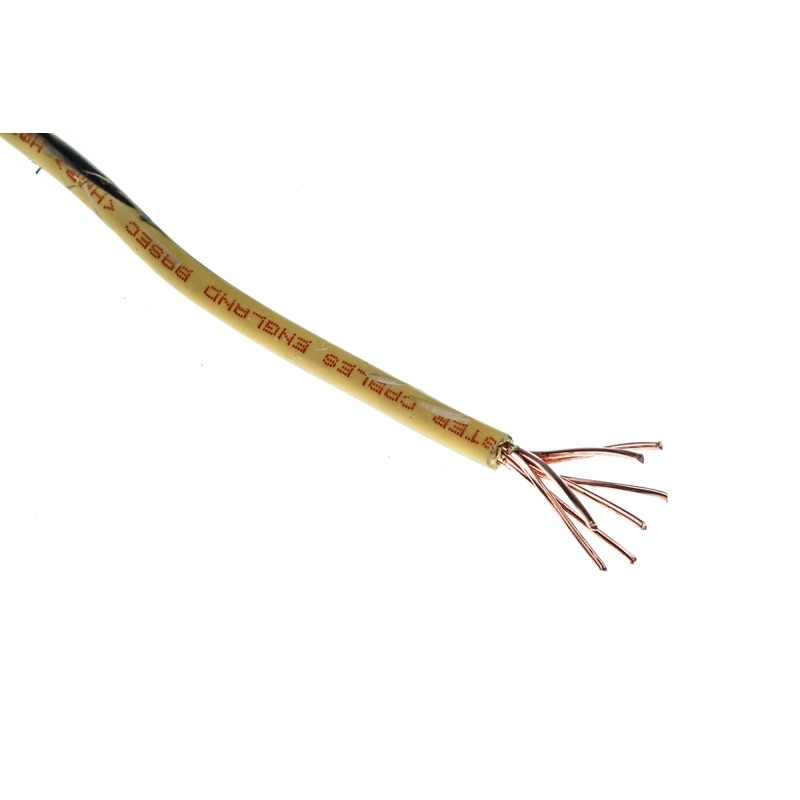 1 Reel of 100 M - RS PRO Green/Yellow 6 mm² Hook Up Wire, 7/1.04 mm, 100m