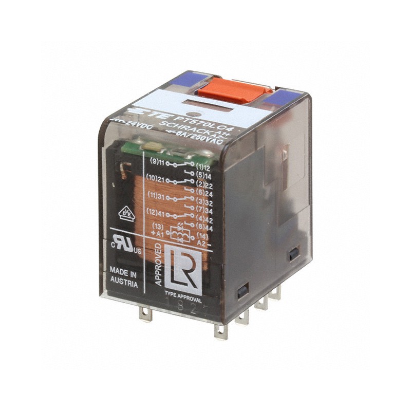1 pcs : 7-1415541-0 - RELAY GEN PURPOSE 4PDT 6A 24V