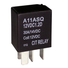 1 pcs : A11ASQ12VDC1.2D - RELAY AUTOMOTIVE SPST 30A 12V