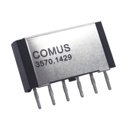 1 pcs : 3570-1429-054 - RELAY REED SIP DPST 1A 5V EM/DI