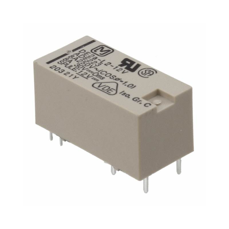 1 pcs : DE2A-L2-12V - RELAY GEN PURPOSE DPST 8A 12V