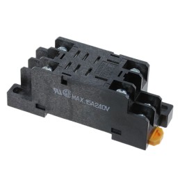 1 pcs : PTF08A - RELAY SOCKET 8 POSITION DIN RAIL