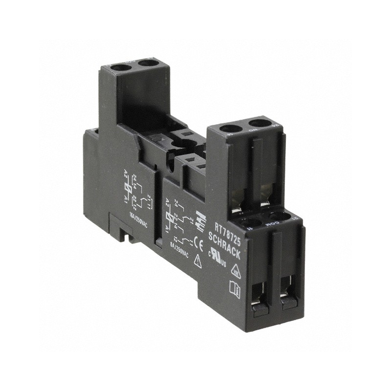 1 pcs : 1860306-1 - RELAY SOCKET 8 POSITION DIN RAIL