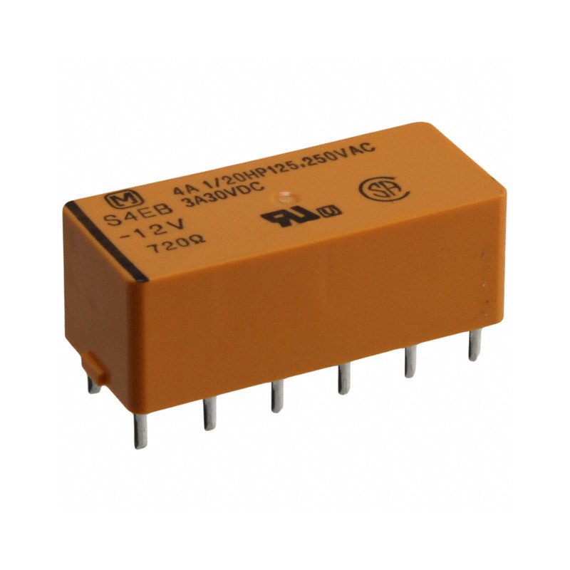 1 pcs : S4EB-12V - RELAY GEN PURPOSE 4PST 4A 12V